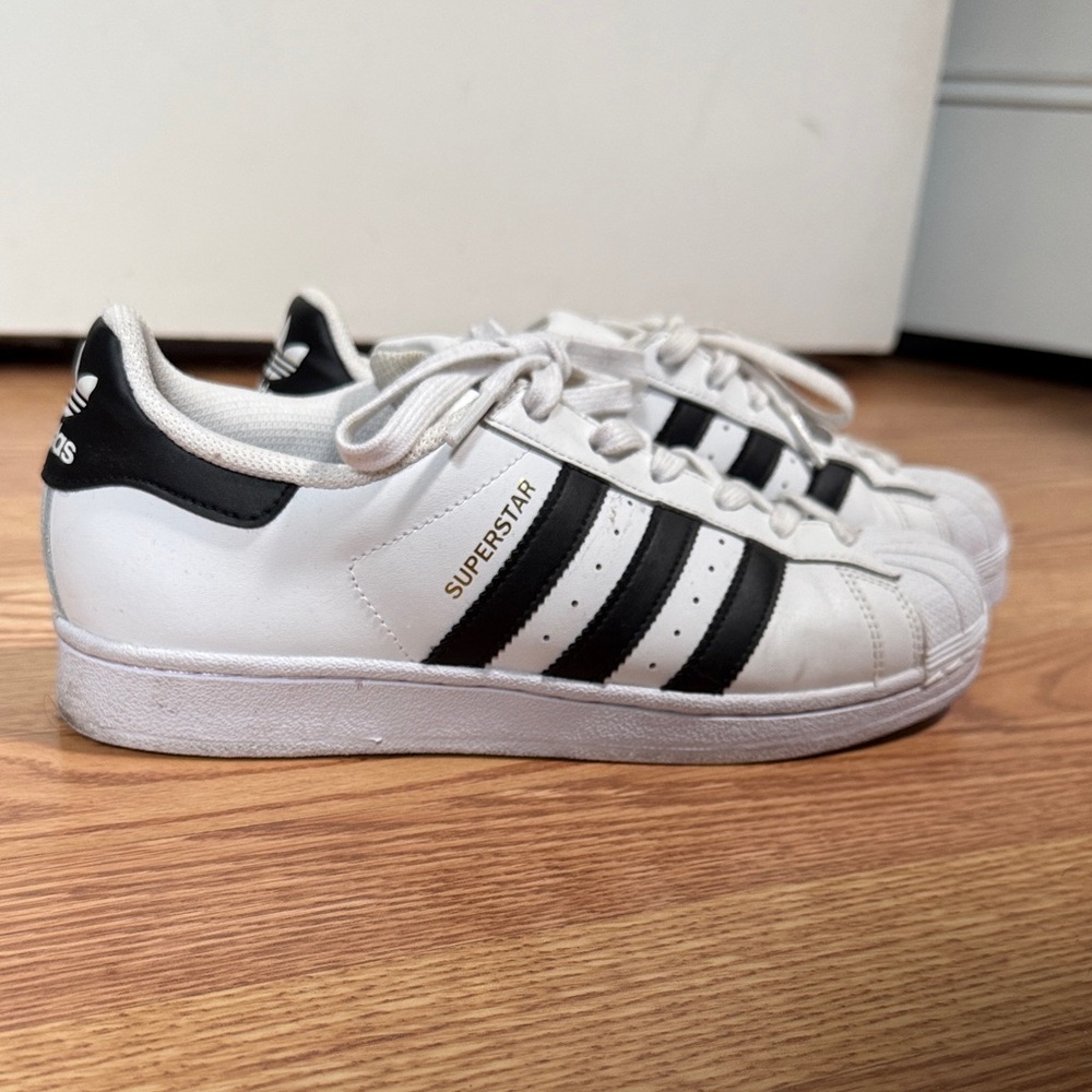 Adidas Superstar White Black Sneakers - Picture 4 of 6